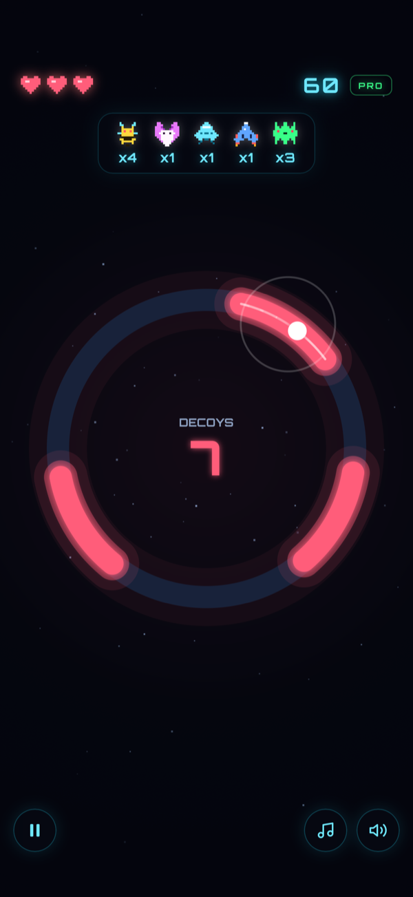 Orbit Hit Decoys stage gameplay