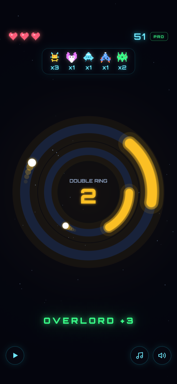 Orbit Hit Double Ring stage gameplay