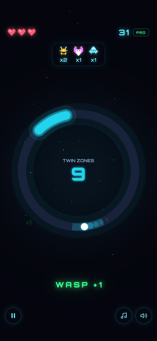 Orbit Hit Twin Zones stage screenshot